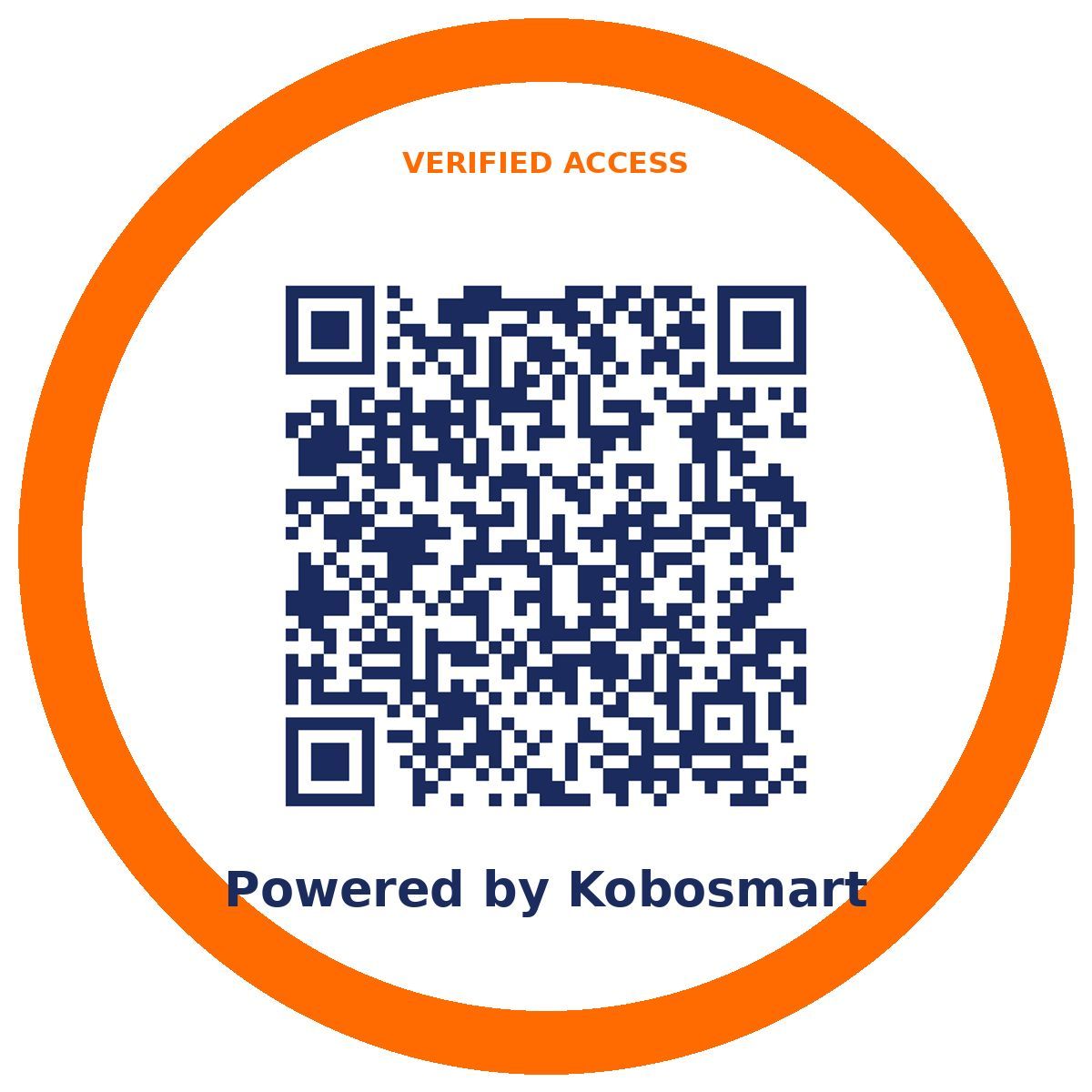 Example KoboSmart Smart Car Sticker with a scannable QR code